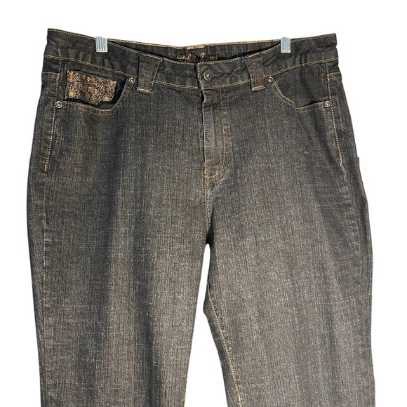 KIKIT Denim Jeans Bootcut Embroidered Embellished size14 - Picture 2 of 16